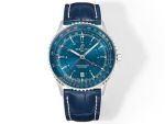 TW Factory Breitling Navitimer 41mm 2836 Movement Blue Face Blue Italian Cowhide Leather Strap Men Watch
